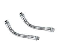 PATIKIL Col de Cygne Universel de 4,7", 2 Pièces M10 Tuyau Métallique à Filetage Fin Bras Flexible Rallonge de Tube à Col de Cygne pour Bricolage Multifonction, Ton Argent