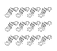 PATIKIL Collier de fixation rigide 16 mm, 12 pièces colliers de conduit en acier inoxydable 304 avec 2 trous support U épais pour fixation de tuyaux, câbles, fils (5/8 pouce)