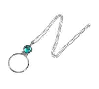 PATIKIL Collier Loupe 3X, Pendentif Loupe 1 Pièce, Lentille en Verre de 4,5 cm de Diamètre, Chaîne de 80 cm de Long pour Femmes, Cadeau de Lecture, Artisanat, Travaux D'Aiguille, Vert