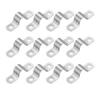 PATIKIL Collier rigide pour tuyau 14mm, 12 Pcs Attaches de Conduite en Acier Inoxydable 304 Support en U Épais à 2 Trous Collier pour Fixation de Tuyaux, Câbles et Fils (5/9")
