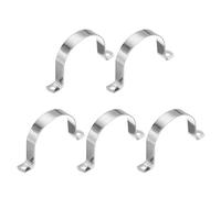 PATIKIL Collier rigide pour tuyau 76 mm, 5 pièces, attache de conduit en acier inoxydable 304, support en U épais à 2 trous, collier pour tuyau, fixation de câble ou fil (3 pouces)