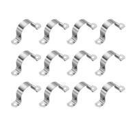 PATIKIL Colliers rigides pour tuyaux 40mm, 12 Pcs Attaches pour conduits en acier inoxydable 304 avec 2 trous, support épais en U pour fixation de tuyaux, câbles et fils (1-4/7 pouce)