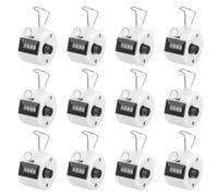 PATIKIL Compteur Clics, 12 Pièces 4 Chiffres Compteur Clics Mécanique Portable pour Coaching Tricot, Golf, Tours, Pêche, Blanc