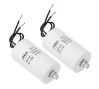 PATIKIL Condensateur de démarrage CBB60 18uF, 2 pièces AC 450V 2 fils 50/60Hz Fond cylindrique avec vis M8 x 13mm pour machine à laver, moteur de pompe à eau, 72 x 40mm, blanc