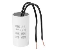 PATIKIL Condensateur de démarrage CBB60 de 3uF, condensateur de fonctionnement avec 2 fils moteur démarrage AC 450V avec une fréquence 50Hz/60Hz adapté pour les compresseurs d'air et blanc