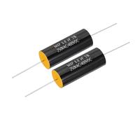 PATIKIL Condensateur De Division De Fréquence 6.8uF 250AC/400DC V, 2 Pcs Axial Audio Haut-Parleur Crossover Sans Étape Condensateur Film MKP Pour Audio Equipment Appliances, Jaune