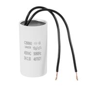 PATIKIL Condensateur de fonctionnement 10 µF CBB60 condensateur de fonctionnement à 2 fils démarrage moteur CA 450 V fréquence 50 Hz/60 Hz adapté aux compresseurs d'air et pompes blanc