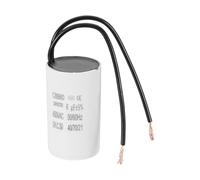 PATIKIL Condensateur de fonctionnement 6 µF CBB60, condensateur de fonctionnement à 2 fils, démarrage moteur CA 450 V, fréquence 50 Hz/60 Hz, adapté aux compresseurs d'air et pompes, blanc