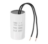 PATIKIL Condensateur de fonctionnement CBB60 12 µF condensateur de fonctionnement à 2 fils démarrage moteur CA 450 V fréquence 50 Hz/60 Hz adapté aux compresseurs d'air et pompes blanc