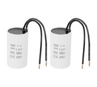 PATIKIL Condensateur démarrage CBB60 8uF 2 pièces condensateur marche avec 2 fils AC 450V Moteur démarrage avec une fréquence 50Hz/60Hz Convient pour les compresseurs d'air et pompes Blanc