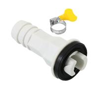 PATIKIL Connecteur de tuyau de vidange de climatiseur de 15 mm, 1 connecteur de vidange universel avec anneau de serrage pour robinet d'unité AC à mini-fenêtre fendue, blanc style 6