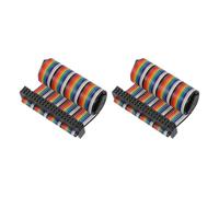 PATIKIL Connecteur IDC 40 Broches Câble Plat Ruban Pas 2.54 Mm Longueur 150 Mm Largeur 50 Mm 2 Pcs Double Rangée Câble Données Femelle À Femelle Pour Disque Dur IDE DIY Industrielle