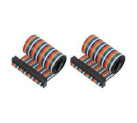 PATIKIL Connecteur IDC 40 Broches Câble Ruban Plat Pas De 2 54 Mm Longueur 500 Mm Largeur 50 Mm 2 Pc Double Rangée Câble Données Femelle À Femelle Pour Disque Dur IDE Imprimante DIY