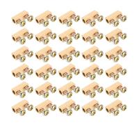 PATIKIL Connecteurs de fil à écrou de borne de 11,5x4x5 mm, 30 pièces 5 A Laiton Raccordement Rapide de Connexion de Câblage Terminal Circuit Connecteur Écrou Kit avec Vis, Tonalité Laiton