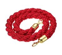 PATIKIL Corde de Poteau, 1.2m Corde Torsadée pour Poteaux, Supports, Séparateur de File d'Attente, Contrôle des Foules dans les Hôtels, Rouge Doré