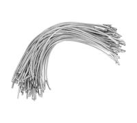PATIKIL Corde Élastique Barbelée 6.4 Pouce / 165 Mm, 100 Pcs Boucle Élastique Ronde 2mm avec Attaches Métalliques Barbelées pour Chapeaux Masques Menus Fabrication Livre, Argent