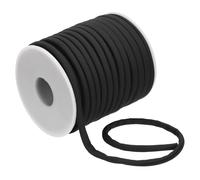 PATIKIL Corde Élastique Plate en Nylon, 20 m 5 mm Corde Élastique Spandex Tissu Fil pour Coudre Vêtements Attaches à Cheveux Cordon DIY Artisanat, Noir