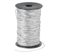 PATIKIL Corde Élastique pour Bracelets 109 Yards / 100m, Fil Élastique 1.5mm pour Fabrication De Bijoux, Colliers, Perles Et Bricolage DIY, Argent Brillant