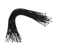 PATIKIL Cordon Élastique à Barbes de 6 Pouces, 50 Pièces de Corde Ronde Extensible de 1,6 mm avec Attaches Métalliques pour Chapeaux, Masques, Menus, Travaux Manuels, Noir (16,5 Cm)