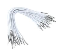 PATIKIL Cordon Élastique à Barbes de 6 Pouces, 50 Pièces de Corde Ronde Extensible de 1,6 mm avec Attaches Métalliques pour Chapeaux, Masques, Menus, Travaux Manuels, Blanc (16,5 Cm)