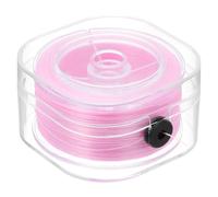 PATIKIL Cordon Élastique Plat de 0,8 mm avec Boîtes D'Organisation 100 Mètres de Cordon Élastique Transparent pour La Fabrication de Bracelets, Rose