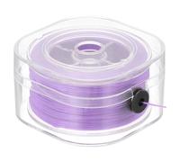 PATIKIL Cordon Élastique Plat de 0,8 mm avec Boîtes D'Organisation 100 Mètres de Cordon Élastique Transparent pour La Fabrication de Bracelets, Violet