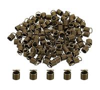 PATIKIL Cordon Fin Capuchons, 100pcs 6X9mm Métal Ressort Bobine Fin Embouts Sertir Terminateurs Embouts pour joyaux Confection Bracelets Collier DIY Artisanat, Bronze Tone