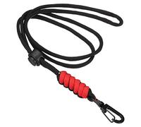 PATIKIL Cou Longe, Badge Lanières Réglable Long Sangle ID Carte Support Porte-clés pour Badge Supports, Rouge