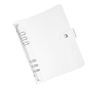 PATIKIL Couverture de Classeur Transparente A5, Protège-Cahier en Pvc Souple avec Bouton-Pression pour Cahier de Réunion Personnalisable, Transparent
