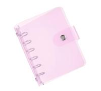 PATIKIL Couverture de Classeur Transparente A7, Protège-Cahier en Pvc Souple avec Bouton-Pression pour Cahier de Réunion DIY, Violet
