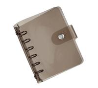 PATIKIL Couverture de Classeur Transparente A7, Protège-Cahier en Pvc Souple avec Bouton-Pression pour Cahier de Réunion Personnalisable, Noir