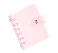 PATIKIL Couverture de Classeur Transparente A7, Protège-Cahier en Pvc Souple avec Bouton-Pression pour Cahier de Réunion DIY, Rose