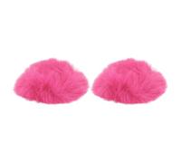 PATIKIL Couverture Microphone Peluche 25mm x 56mm Pare-Vent pour Microphone Intérieur Extérieur Fuchsia 2 Pack