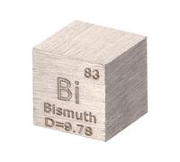 PATIKIL Cube bismuth, Cube 10 mm en bismuth à haute densité Cube d'élément unique Cube métallique Tableau périodique collections d'éléments Expériences en laboratoire Cours scientifiques