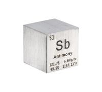 PATIKIL Cube d'Antimoine Métal Élément Haute Densité Bloc de Magnésium Périodique Pure pour Collections d'Éléments Expérience Scientifique en Laboratoire pour Enseignants, 25,4 mm