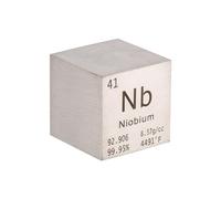 PATIKIL Cube de Niobium Métal Élément Haute Densité Bloc de Magnésium Périodique Pure pour Collections d'Éléments Expérience Scientifique en Laboratoire pour Enseignants, 25,4 mm