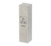 PATIKIL Cube de titane, 0,5 x 0,5 x 2 pouces, bâtonnet de titane haute densité, cube métallique unique, tableau périodique des éléments, collection, expérience de laboratoire, courss