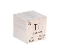PATIKIL Cube de Titane Métal Élément Haute Densité Bloc de Magnésium Périodique Pure pour Collections d'Éléments Expérience Scientifique en Laboratoire pour Enseignants, 25,4 mm