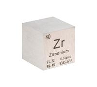 PATIKIL Cube de Zirconium Métal Élément Haute Densité Bloc de Magnésium Périodique Pure pour Collections d'Éléments Expérience Scientifique en Laboratoire pour Enseignants, 25,4 mm