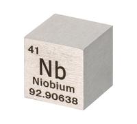 PATIKIL Cube niobium, Cube densité Nb 10 mm Cube d'élément haute densité Cube métallique unique Collections la table périodique éléments Expériences en laboratoire Cours scientifiques
