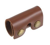 PATIKIL Cuir Rasoir Tête Protecteur Housse, Double Tranchant Sécurité Rasoir Protéger Gaine Rasoir Astuce Housse pour Voyage, Brun