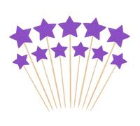 PATIKIL Décorations de Gâteau d'Anniversaire, 50pcs Mini Décoration de Cupcake Étoile Décorations de Gâteaux Mariage Fiançailles Fête Soiré, Violet