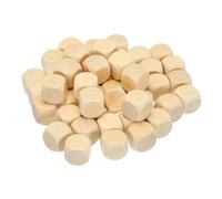 PATIKIL Dée À Jouer En Bois pure De 20 mm, Lot De 50 Blocs En Bois Brut, Cube En Bois À 6 Faces Avec Coins Arrondis, Blocs Carrés En Bois Pour Projets De