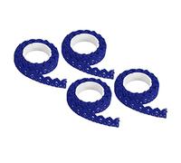 PATIKIL Dentelle Ruban Auto-adhésif Dentelle Film, 4 Rouleaux Coton Masquage Autocollant pour Détail Accent Mur orner Art, Bleu