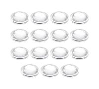 PATIKIL Diamètre 15mm Lentille Plano-Convexe, 15 Pcs Hauteur 5mm PMMA Acrylique LED Optique Lentille Convexe Condenseur avec Bordure pour Voiture Vélo Phare Projecteur, Transparent