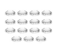 PATIKIL Diamètre 29mm Lentille Convexe Plate, 15 Pcs Hauteur 8.5mm PMMA Acrylique LED Lentille Optique Convexe Condenseur Avec Bord Pour Voiture Vélo Phare Projecteur, Transparent