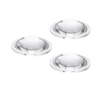 PATIKIL Diamètre 38mm Lentille Convexe Plate, 3 Pcs Hauteur 11.2mm PMMA Acrylique Lentille Optique Convexe Condenseur Avec Bord Pour Lampe Torche Voiture Vélo Phare Projecteur, Transparent