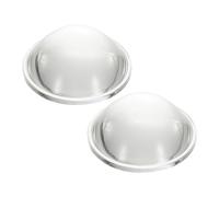 PATIKIL Diamètre 40mm Lentille Convexe Plate, 2 Pcs Hauteur 16mm Verre Borosilicate Haut LED Optique Lentille Convexe Condenseur Avec Bord Pour Lampe Torche Voiture Vélo, Transparent 2.4mm