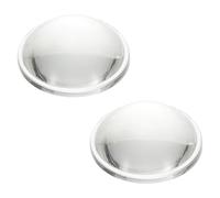 PATIKIL Diamètre 44mm Lentille Plano-Convexe, 2 Pcs Hauteur 17.5mm Verre Borosilicate Haut LED Lentille Optique Convexe Condenseur avec Bord pour Voiture Vélo Projecteur, Transparent 2.8mm