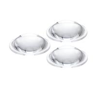 PATIKIL Diamètre 48mm Lentille Plano-Convexe, 3 Pcs Hauteur 14mm PMMA Acrylique LED Lentille Optique Convexe Condenseur Avec Bord Pour Lampe Torche Voiture Vélo Projecteur, Transparent